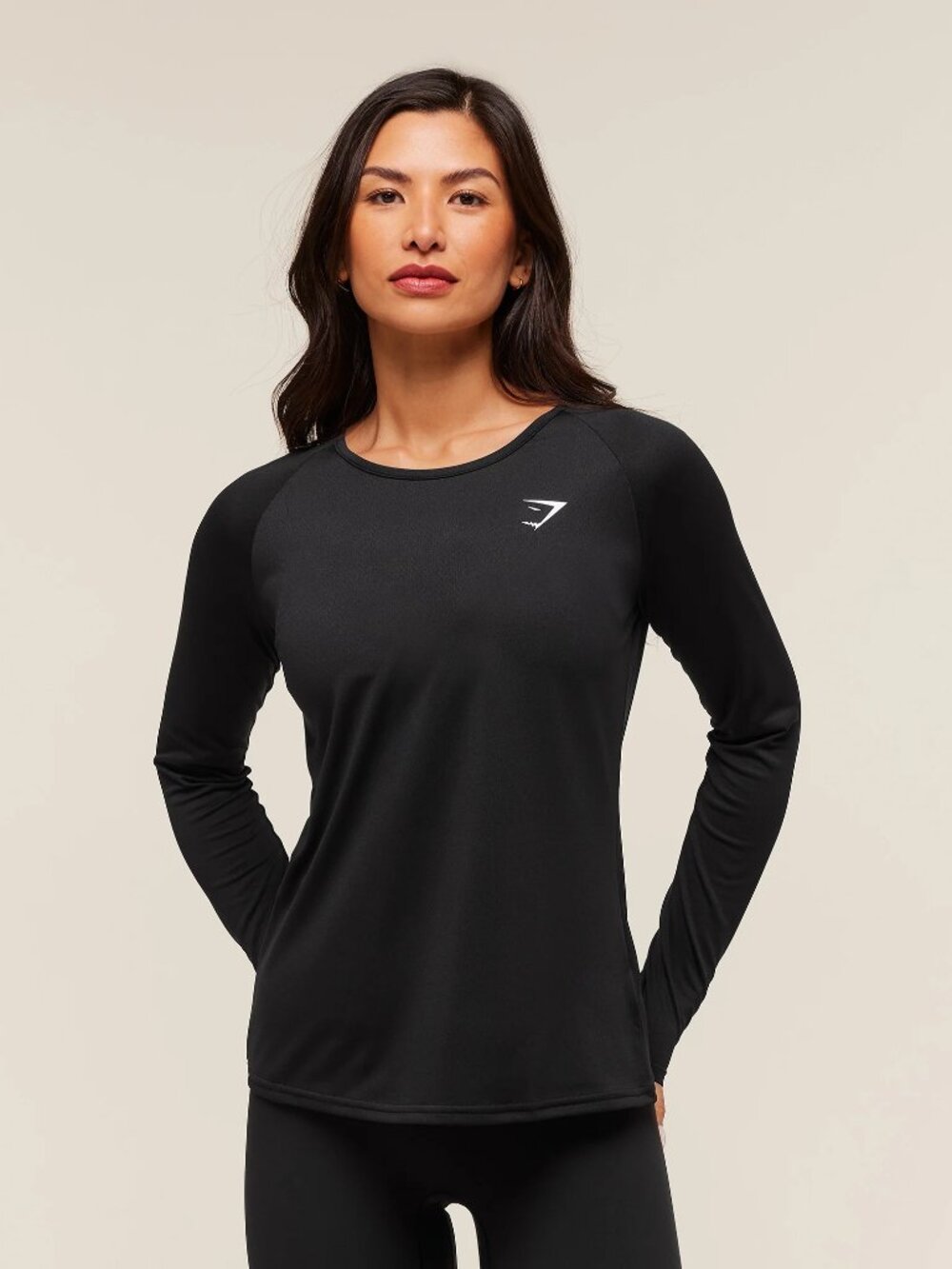 Gymshark Womens Small Black Long Sleeve Training Long Sleeve Top
